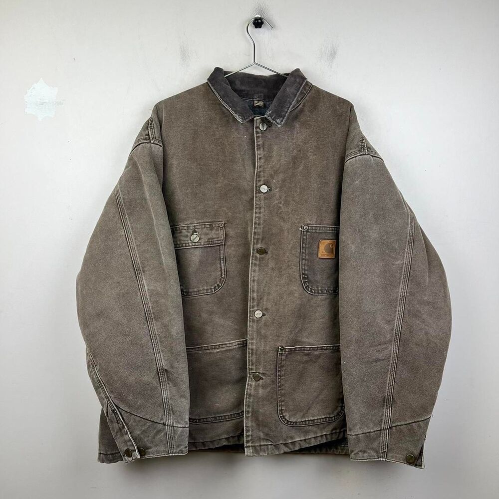 Vintage Carhartt Brown Barn Jacket Blanket Lined C02 MOS  Size XXL
